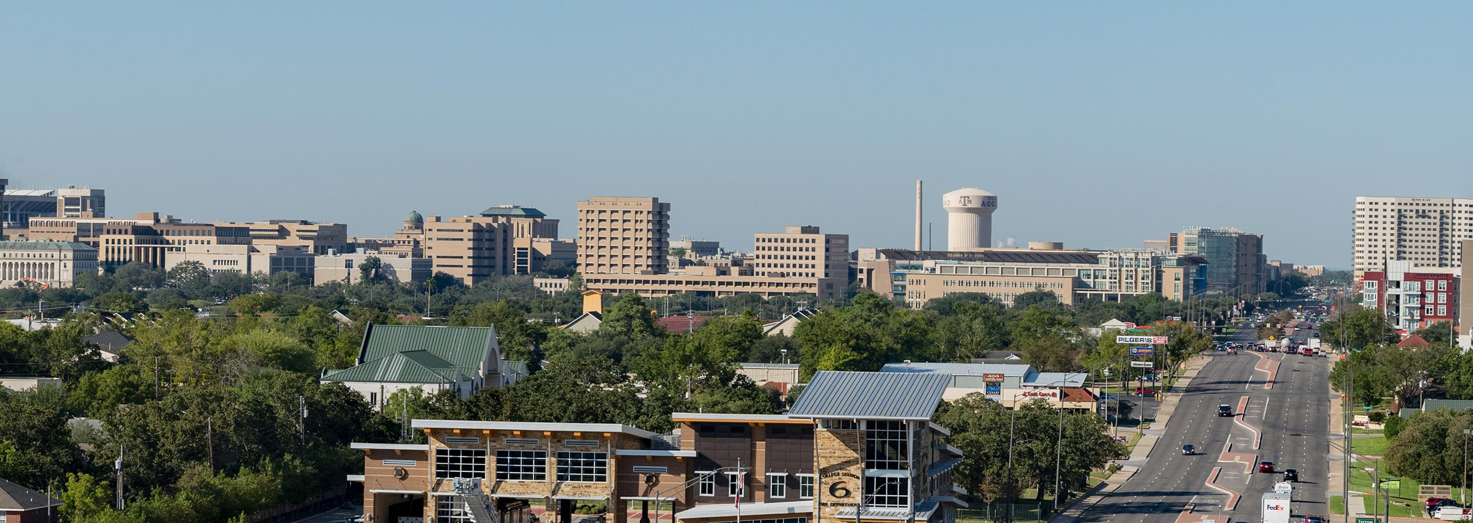Aerial View of Downtown College Station